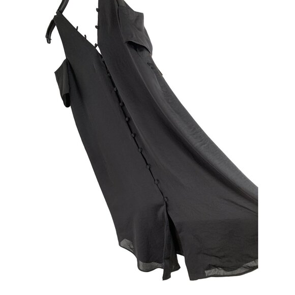 Rachel Rachel Roy Size S/M Black Double V Swing Dress Cold Shoulder Mini 6945 - Picture 3 of 16